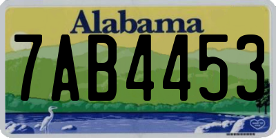 AL license plate 7AB4453