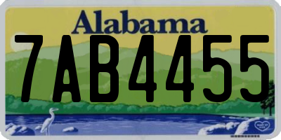AL license plate 7AB4455