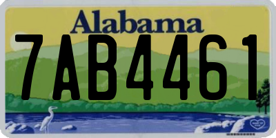AL license plate 7AB4461