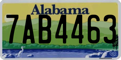 AL license plate 7AB4463