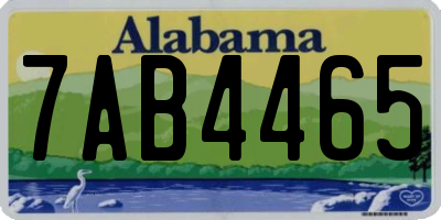 AL license plate 7AB4465