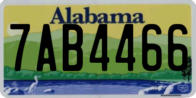 AL license plate 7AB4466