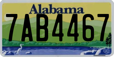 AL license plate 7AB4467