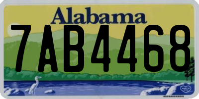 AL license plate 7AB4468