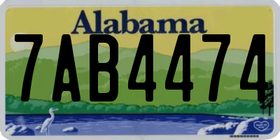AL license plate 7AB4474