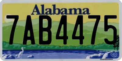 AL license plate 7AB4475
