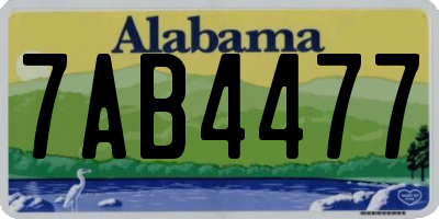 AL license plate 7AB4477