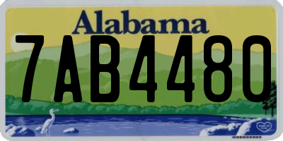 AL license plate 7AB4480