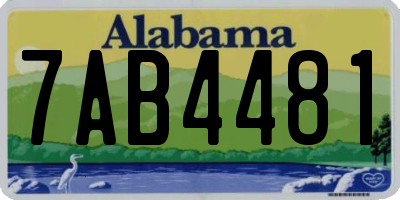 AL license plate 7AB4481