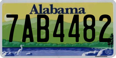 AL license plate 7AB4482