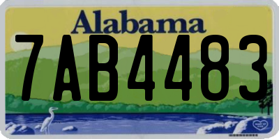 AL license plate 7AB4483