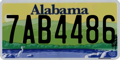AL license plate 7AB4486