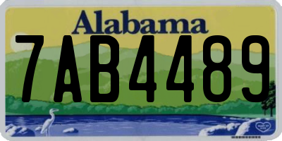 AL license plate 7AB4489