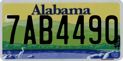 AL license plate 7AB4490