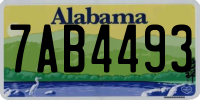 AL license plate 7AB4493