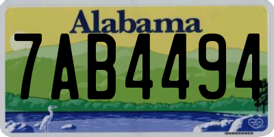 AL license plate 7AB4494