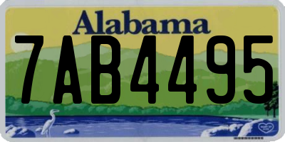 AL license plate 7AB4495