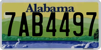 AL license plate 7AB4497