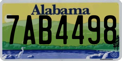 AL license plate 7AB4498