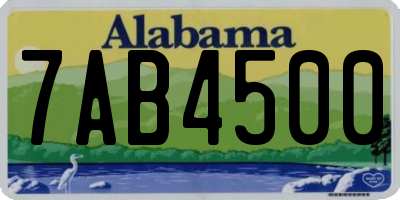 AL license plate 7AB4500