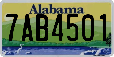 AL license plate 7AB4501
