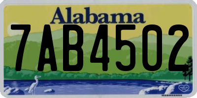 AL license plate 7AB4502