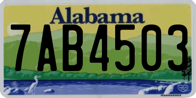 AL license plate 7AB4503