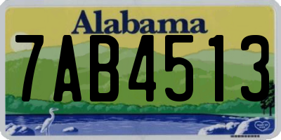 AL license plate 7AB4513