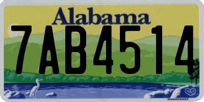 AL license plate 7AB4514
