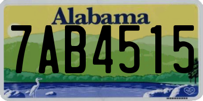 AL license plate 7AB4515
