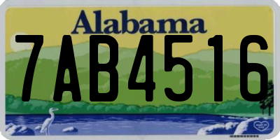 AL license plate 7AB4516