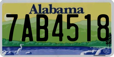 AL license plate 7AB4518
