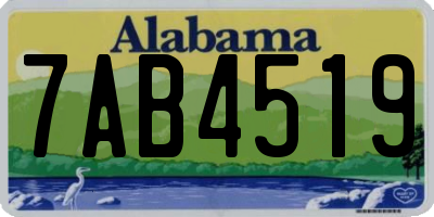 AL license plate 7AB4519
