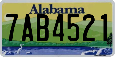 AL license plate 7AB4521