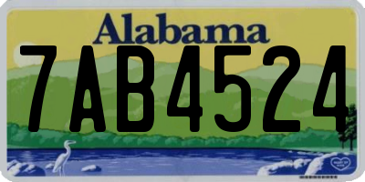 AL license plate 7AB4524
