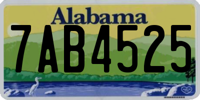 AL license plate 7AB4525