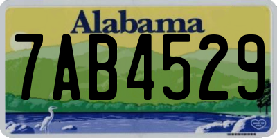 AL license plate 7AB4529
