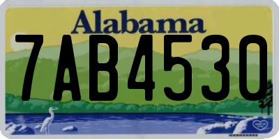 AL license plate 7AB4530