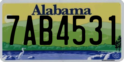 AL license plate 7AB4531
