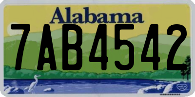 AL license plate 7AB4542