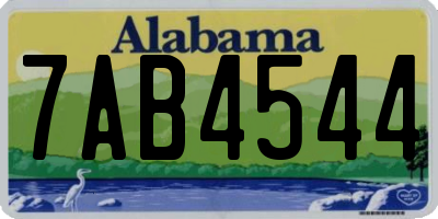 AL license plate 7AB4544