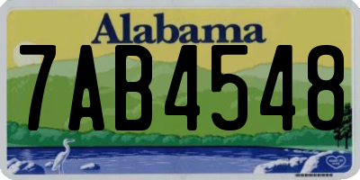 AL license plate 7AB4548