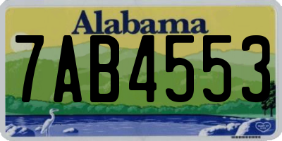 AL license plate 7AB4553