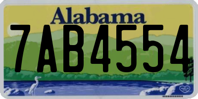 AL license plate 7AB4554