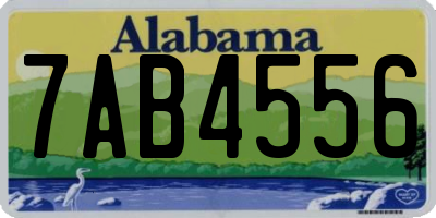 AL license plate 7AB4556