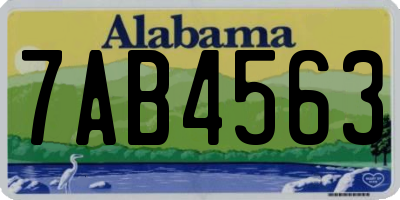 AL license plate 7AB4563