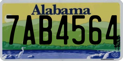 AL license plate 7AB4564