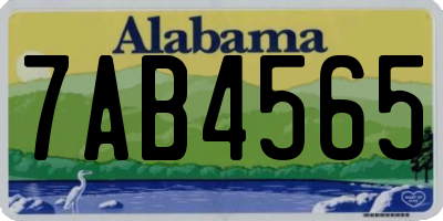 AL license plate 7AB4565