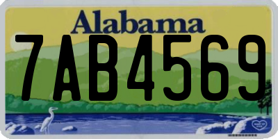 AL license plate 7AB4569