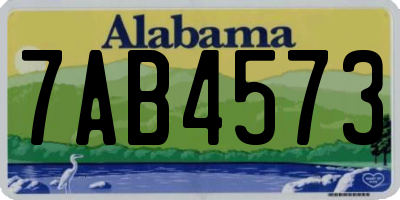 AL license plate 7AB4573